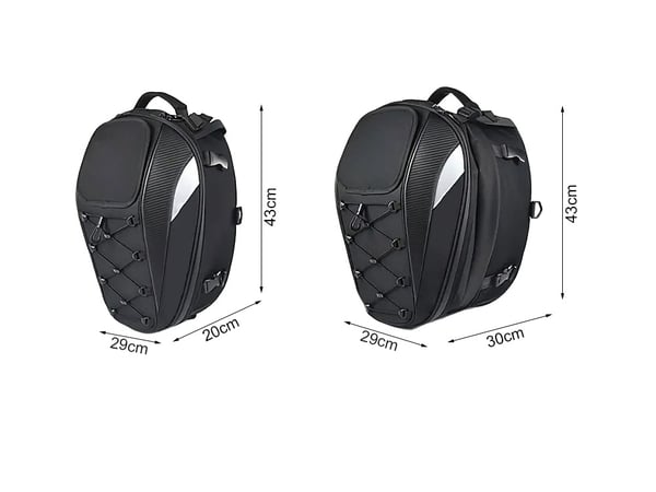 Motorsykkelryggsekk motorsykkelhjelm vanntett veske bag sete 2i1