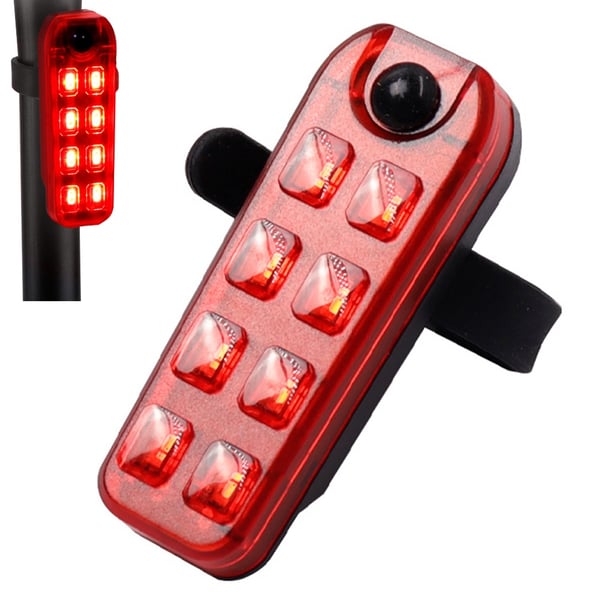 Baklykt til sykkel - Oppladbar med USB