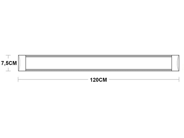 Garderobslampe Bevegelsessensor / Selvklebende LED-lampe - 120 cm - 3000K (varm)