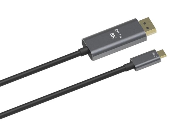 USB-C til DisplayPort 1.4 kabel 1.8m – Opptil 8k