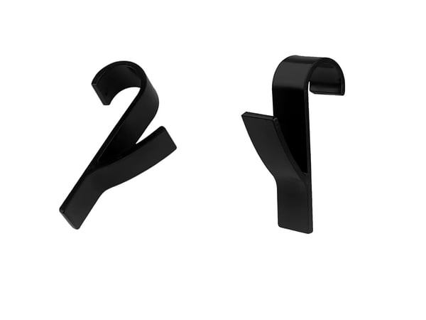 Handdukshängare / Badrumskrok - 2 st - Black