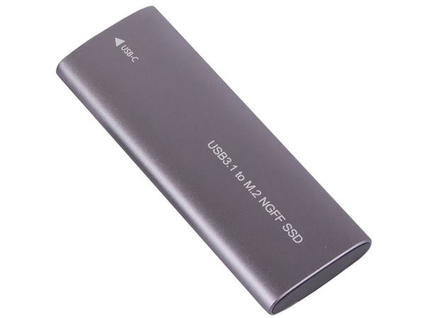 USB 3.1 -kotelo sisäiselle M.2 SSD:lle - Hopea