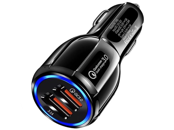 Billader QC 3.0 - Lader til bilen - iPhone/Samsung