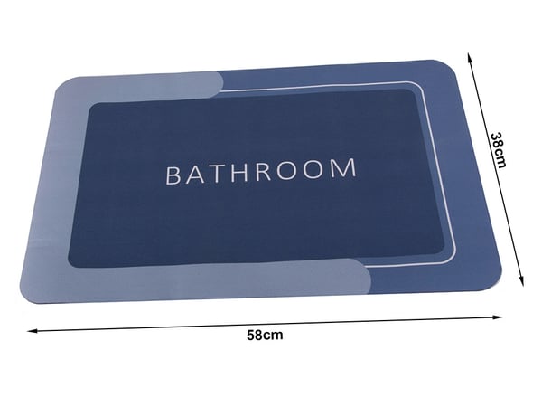Badrumsmatta / Snabbtork & Halkfri - 58x38cm - Rektangulär