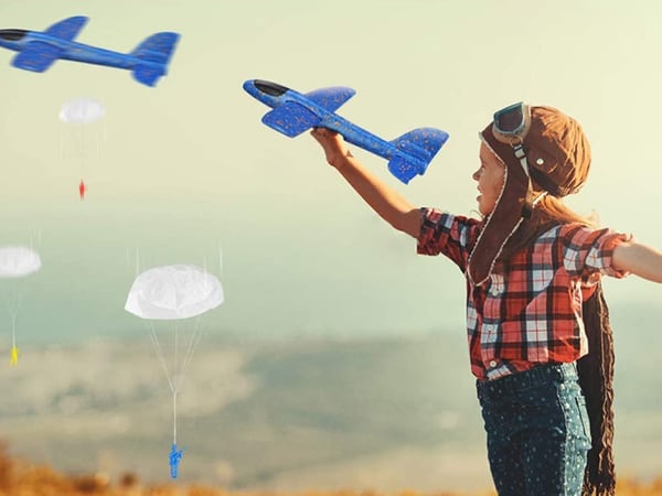 Kastflygplan - 47 cm - Blue