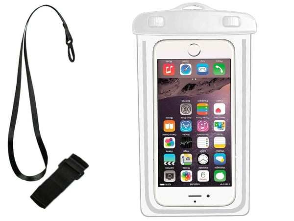 Vattentät Påse / Fodral - Skydd för Mobil - White
