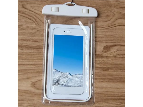 Vattentät Påse / Fodral - Skydd för Mobil - White