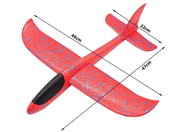 Kastflygplan - 47 cm - Red