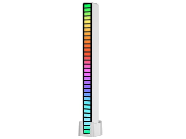 Lydstyrt RGB LED-lampe - 18 cm - Hvit