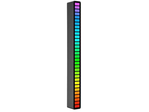 Lydstyrt RGB LED-lampe - 18 cm - Svart