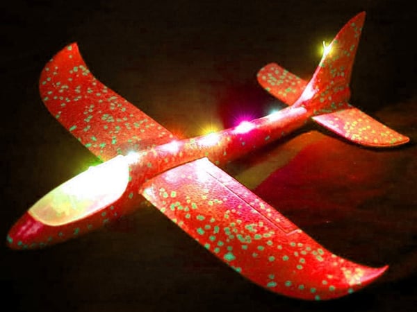 Kastefly med LED - 47 cm - Red