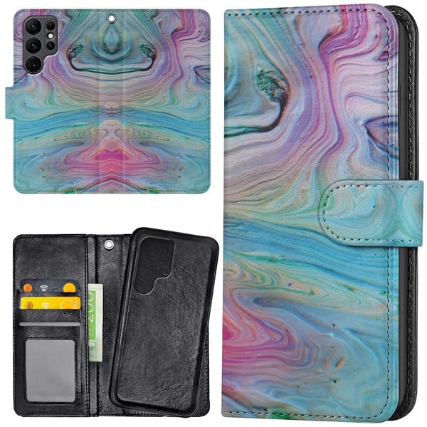 Samsung Galaxy S24 Ultra - Lommebok Deksel Maling Mønster