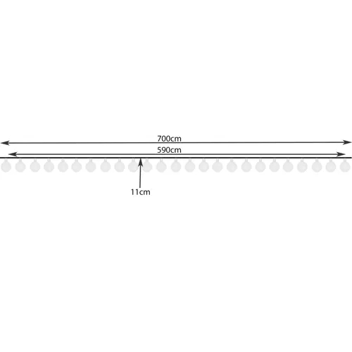 LED-guirlande med solcelle 7m – 50 farvede kugler