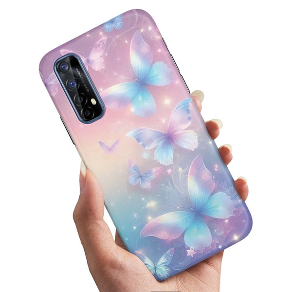 Cover / Mobilcover til Realme 7 - Butterflies