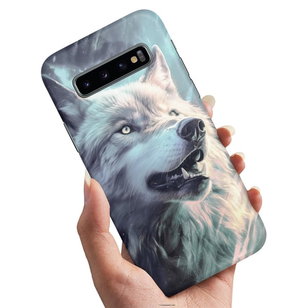 Cover / Mobilcover til Samsung Galaxy S10e - Wolf