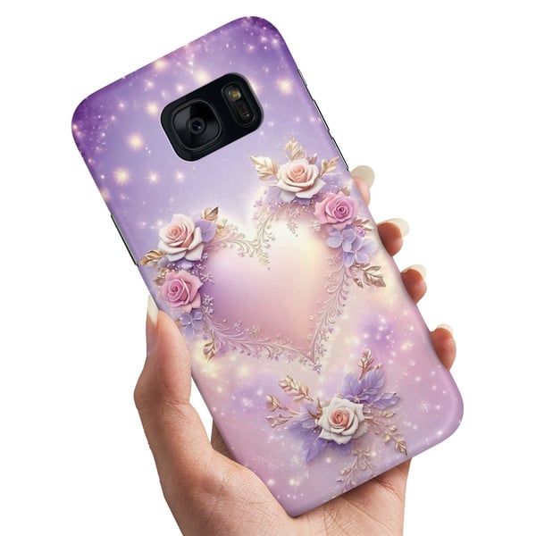 Deksel / Mobildeksel til Samsung Galaxy S7 - Heart