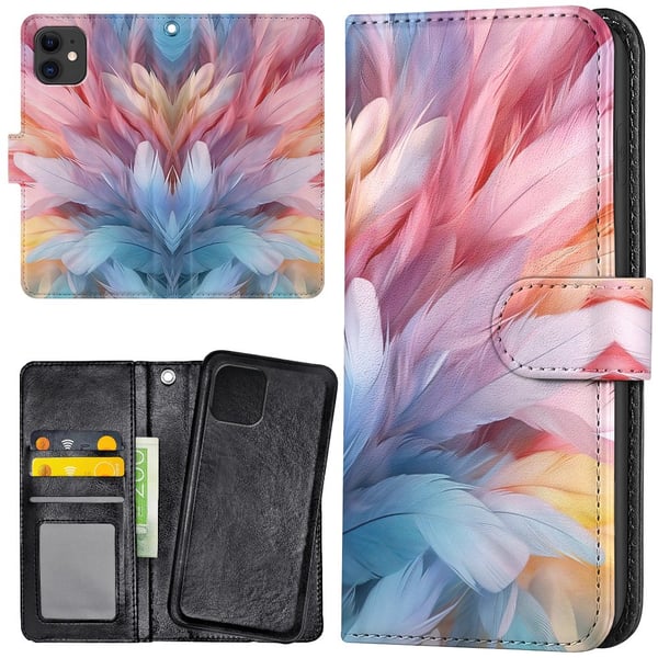 iPhone 12 Mini - Lommebok Deksel Feathers
