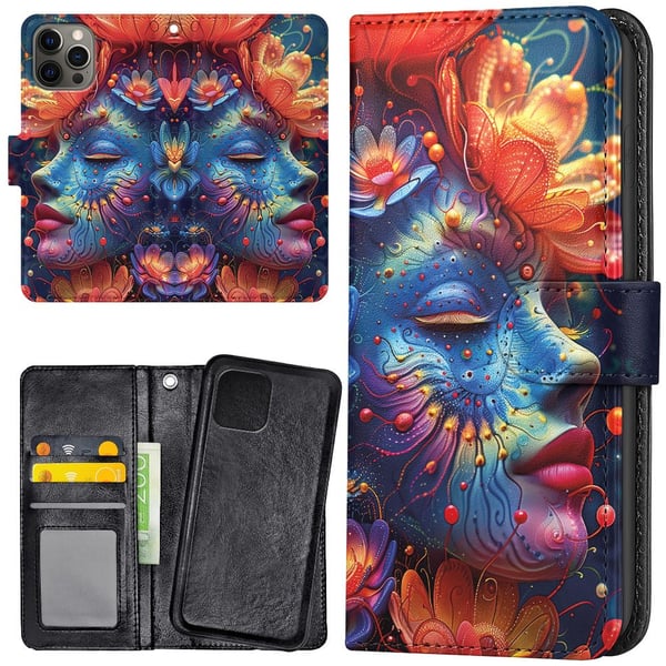 iPhone 13 Pro - Lommebok Deksel Psychedelic iPhone 13 Pro - Lommebok Deksel Psychedelic