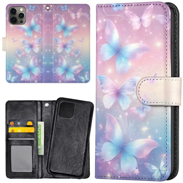 iPhone 13 Pro Max - Lompakkokotelo/Kuoret Butterflies