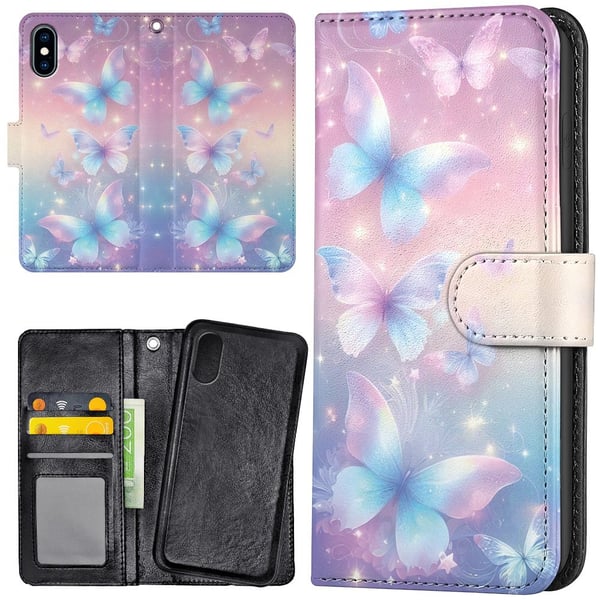 iPhone XR - Lommebok Deksel Butterflies