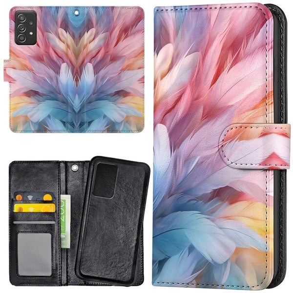 Samsung Galaxy A52/A52s 5G - Lommebok Deksel Feathers