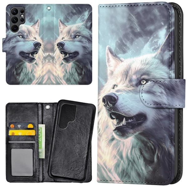 Samsung Galaxy S23 Ultra - Lompakkokotelo/Kuoret Wolf