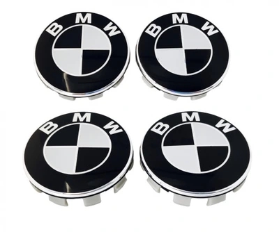 BMW Keskimerkki Auto - 4-Kpl - 56 mm (Svartvit)