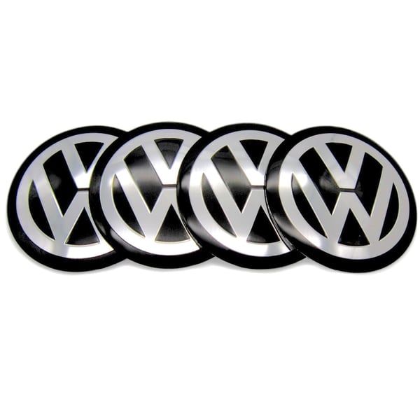 Volkswagen VW Tarra Keskimerkki Auto - 4-Kpl - 56 mm - Självhäftande