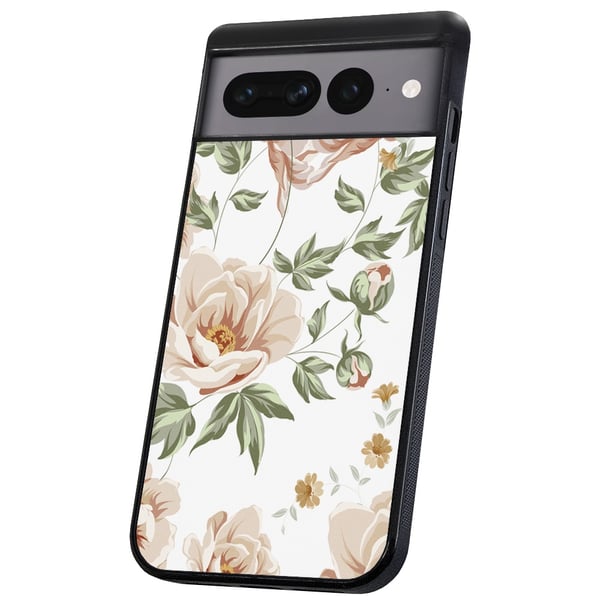 Google Pixel 8A - Cover/Mobilcover Blomstermønster