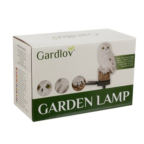 Ugle Havelampe - Lampe til Haven – Solcelle