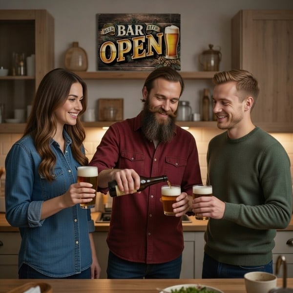 ÖL Skylt - Dekorativ Inredning till Bar - A4