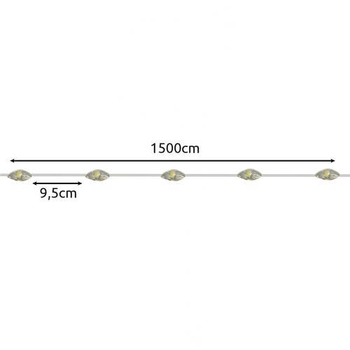 Aurinkokennoköynnös - LED Valosarja 15 m