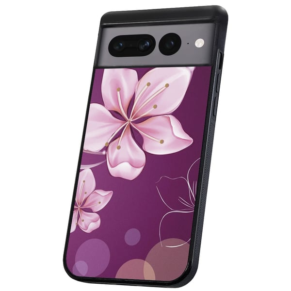 Google Pixel 9/9 Pro - Cover/Mobilcover Hvid Blomst