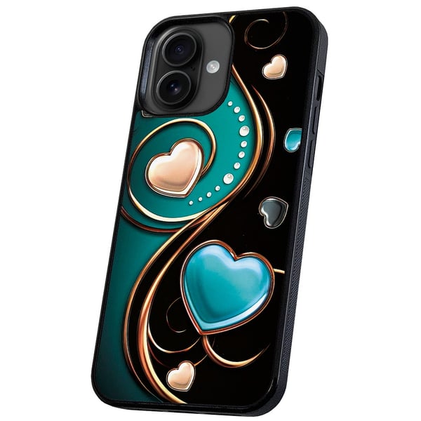 iPhone 16 - Cover/Mobilcover Hjerter