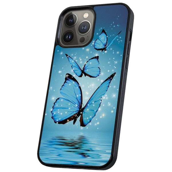 iPhone 16 Pro Max - Cover/Mobilcover Glitrende Sommerfugle