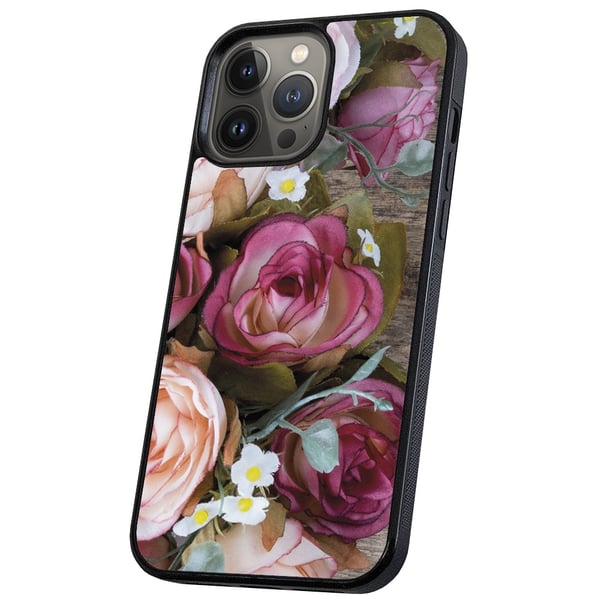 iPhone 16 Pro Max - Cover/Mobilcover Blomster