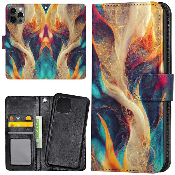 iPhone 16 Pro Max - Lommebok Deksel Abstrakt Mønster