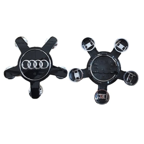 Audi Centerkapsler til Bil Fælge - 4-pak - Svart 70 mm / 135 mm