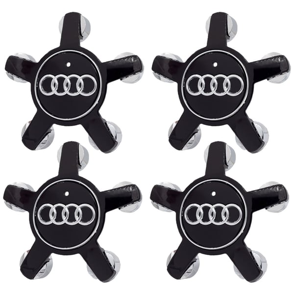 Audi Centerkapsler til Bil Fælge - 4-pak - Svart 70 mm / 135 mm