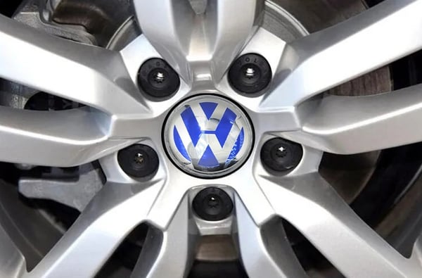 Volkswagen VW Keskimerkki Auto - 4-Kpl - 65 mm Blå