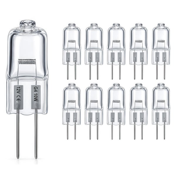 G4 Halogenlampor / Stiftlampor - Varmvit - Halogen 10W (10-Pack) G4 Halogenlampor / Stiftlampor - Varmvit - Halogen 10W (10-Pack)