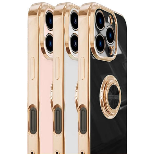iPhone 13 Pro - Deksel med Mobilring - Mobildeksel - Black