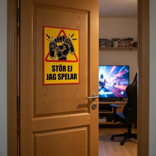 Spelar Stör Ej / Varningsskylt - Skylt