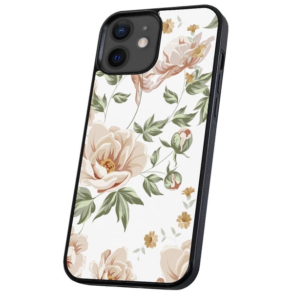 iPhone 12 Mini - Cover/Mobilcover Blomstermønster