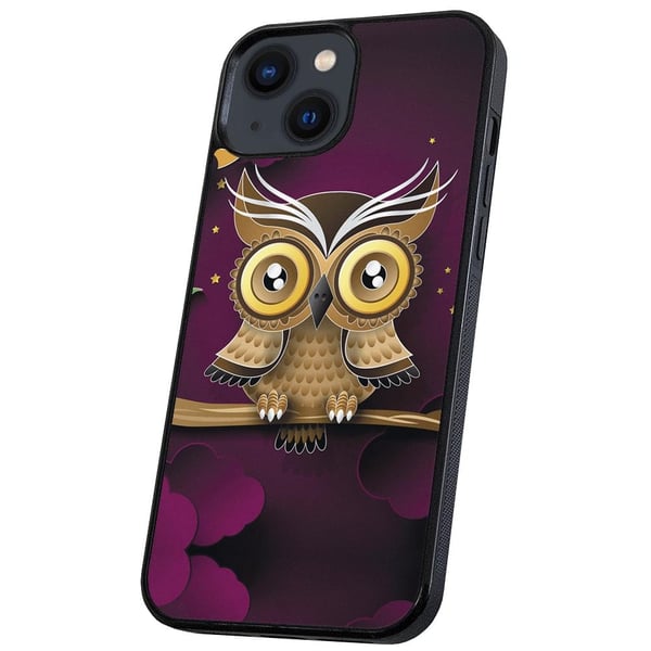 iPhone 13 Mini - Cover/Mobilcover Lysbrun Ugle
