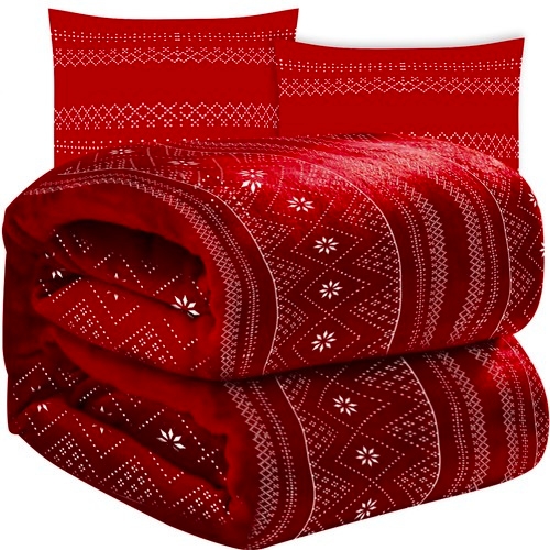 Påslakan Set / Örngott - 160x200 cm - Red