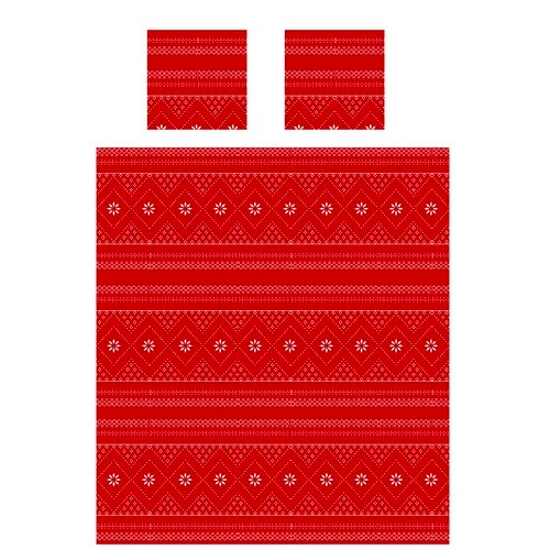 Påslakan Set / Örngott - 160x200 cm - Red