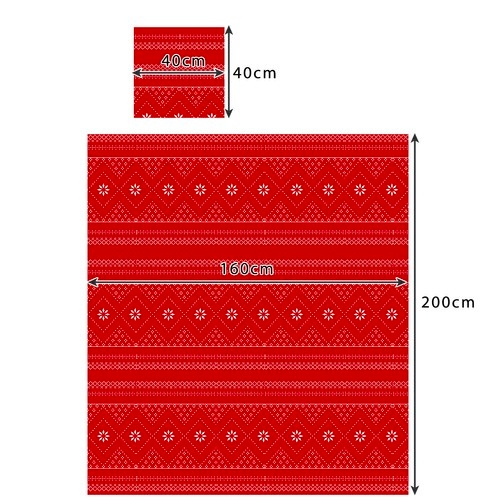 Påslakan Set / Örngott - 160x200 cm - Red
