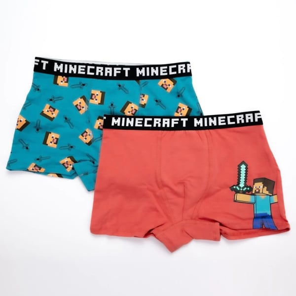Minecraft Boxershorts for Barn - 2-pakning - 10 år