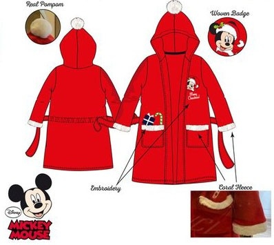 Mickey Mouse Morgenkåbe / Badekåbe - Børn - 8 år